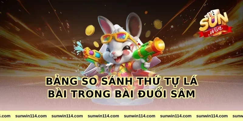 Bảng So Sánh Thứ Tự Lá Bài Trong Bài Đuổi Sâm