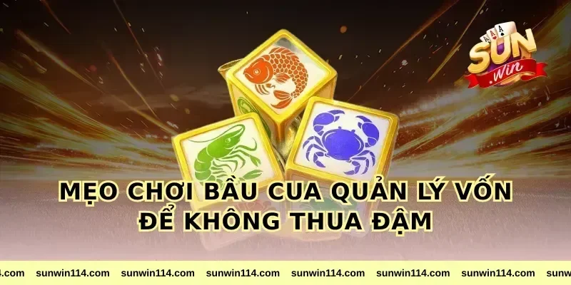 mẹo chơi bầu cua quản lý vốn để không thua đậm